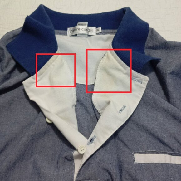 Pierre Cardin Polo Shirt Retro Style Striped Colorblock Short Sleeve Mens Size X - Picture 9 of 13